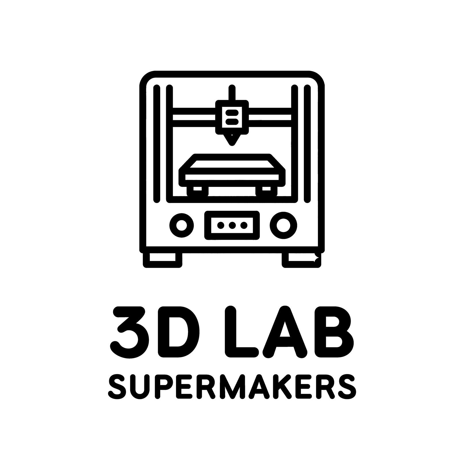 3D Lab Supermakers logo with a printer icon